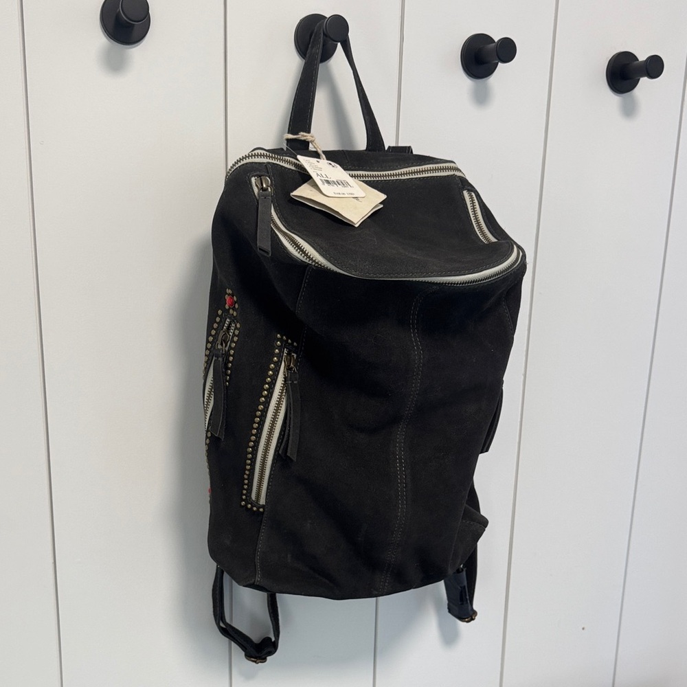 Free People Count Me In Studded Leather Backpack